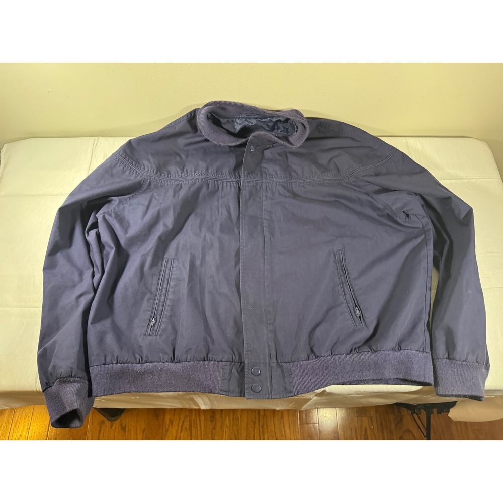 David Taylor Mens Navy Blue Full Zip Bomber Jacket Size 2XL RN 15099